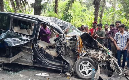 ভাঙ্গা-বরিশাল মহাসড়কে বাস-মাইক্রোবাসের সংঘর্ষে শিশুসহ আহত হয়েছে ১০ জন